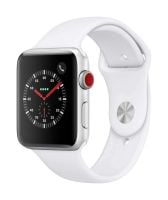 Apple Series 3 (GPS + Cellular) Silver Aluminium Case with White Sport Band