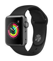 Apple Series 3 (GPS) Space Grey Aluminium Case with Black Sport Band